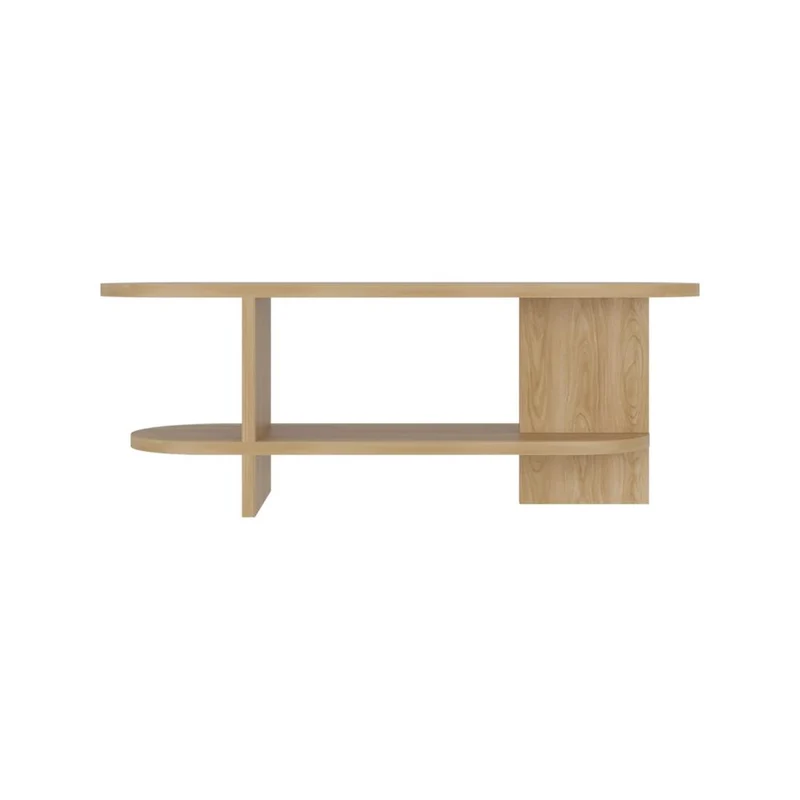 Mesa para TV Leeds Oval, Fresno Europeo, para Televisor hasta 50"