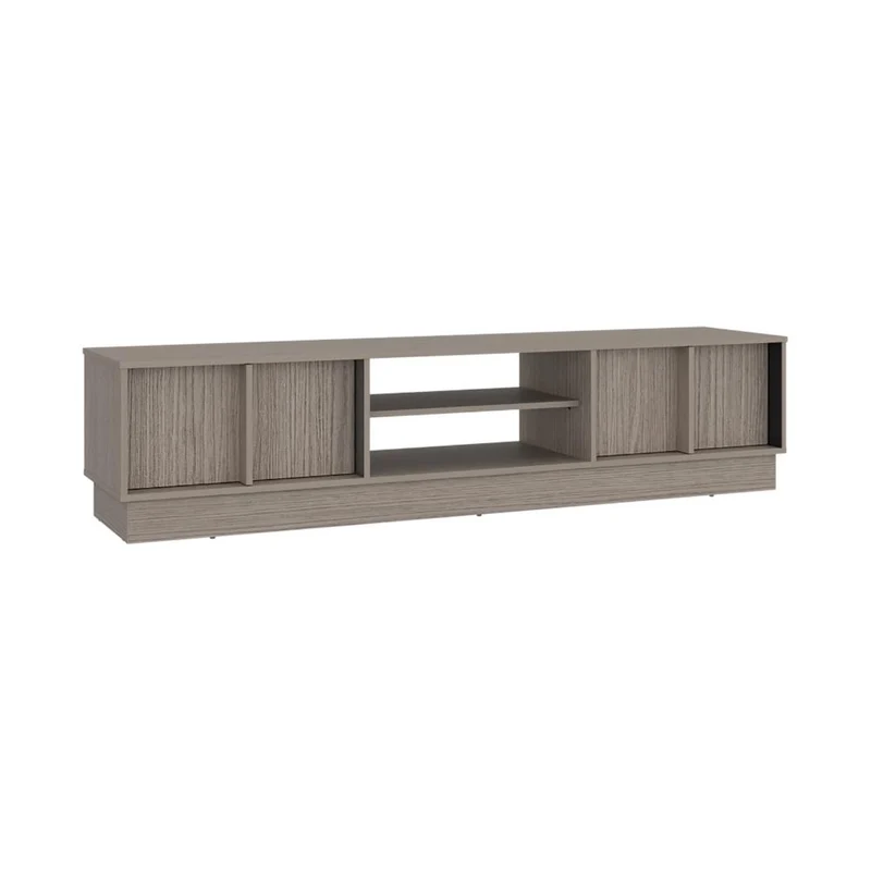 Mesa para TV Caobe, Positano y Wengue, para Televisor de hasta 75 Pulgadas con Cuatro Puertas