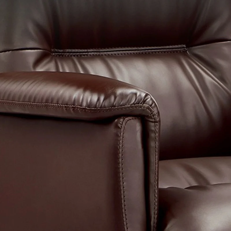 Modern Minimalist Faux Leather Aluminum Alloy Cotton Rectangular Desk Chair Armrest Headrest Reclining For Home Office