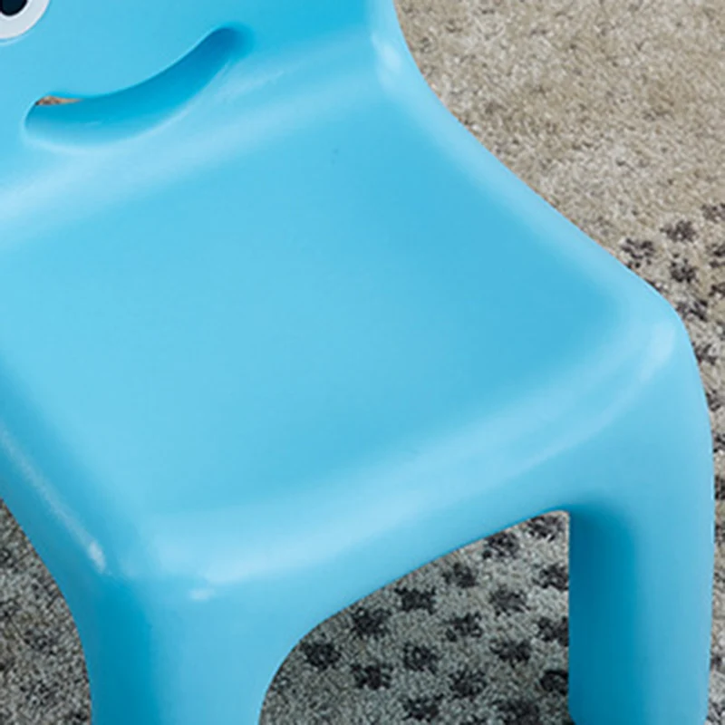 Contemporary Scandinavian Kids Smile Square PE Low Chair Backrest Armless For Living Room