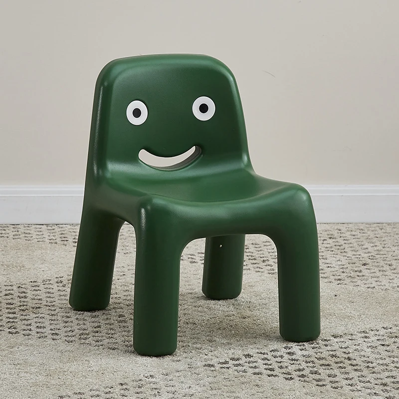 Contemporary Scandinavian Kids Smile Square PE Low Chair Backrest Armless For Living Room