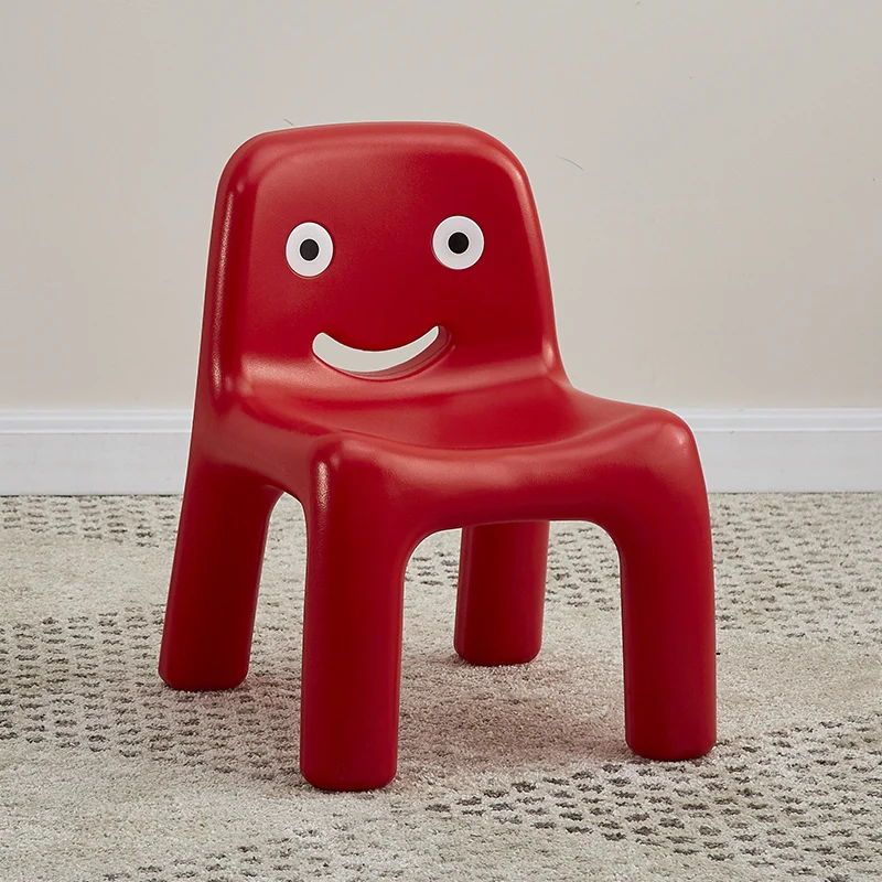 Contemporary Scandinavian Kids Smile Square PE Low Chair Backrest Armless For Living Room