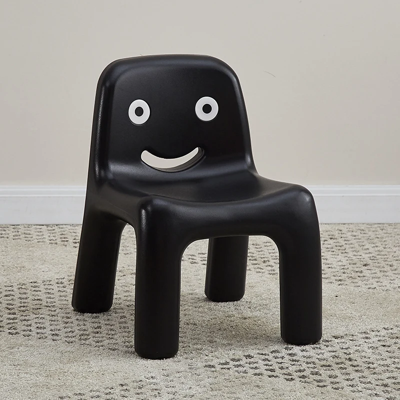 Contemporary Scandinavian Kids Smile Square PE Low Chair Backrest Armless For Living Room