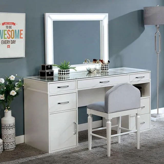 Furniture of America Vickie FOA-DK5684WH-PK Vanity Set
