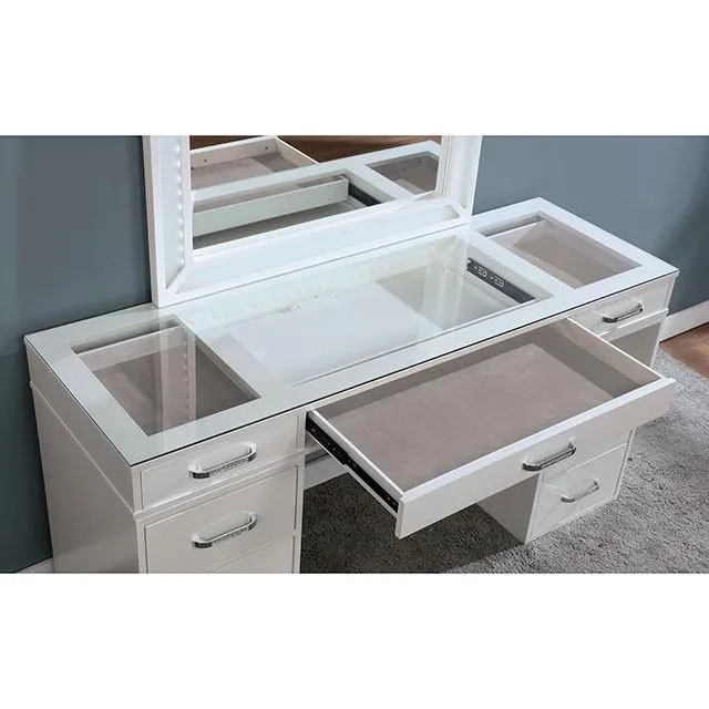Furniture of America Vickie FOA-DK5684WH-PK Vanity Set