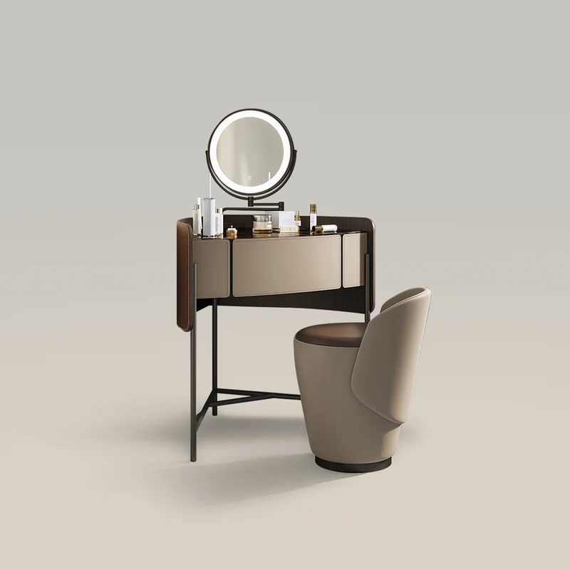 Triangle Small Corner Dresser Makeup Vanity Set