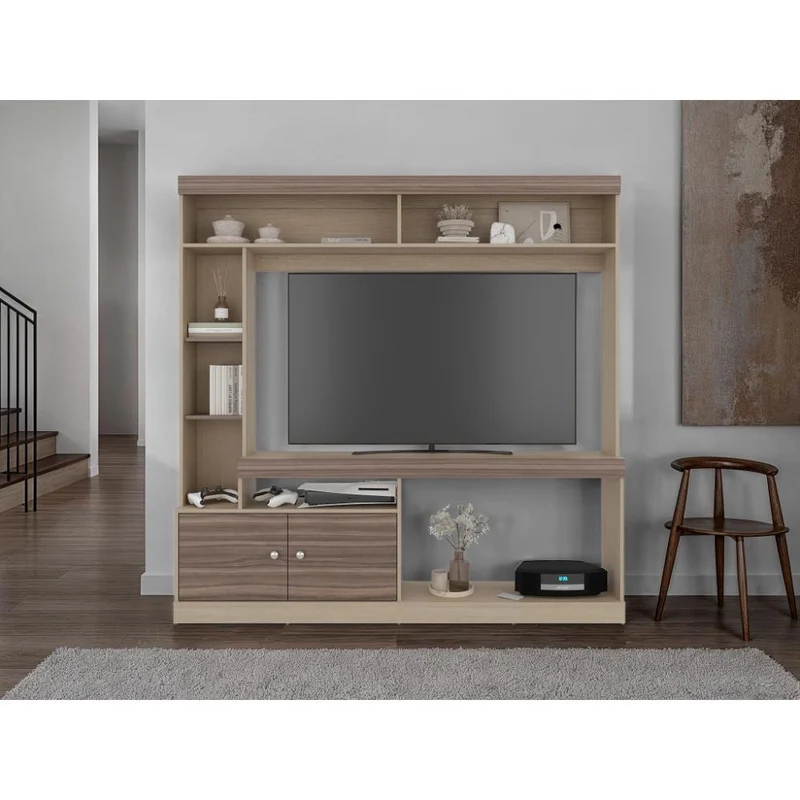 Mesa para TV Classic, Avellana y Cartagena, para Televisor de 55 Pulgadas