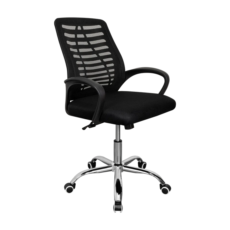 Silla de Escritorio Liz, Negro, cuenta con brazos y espaldar