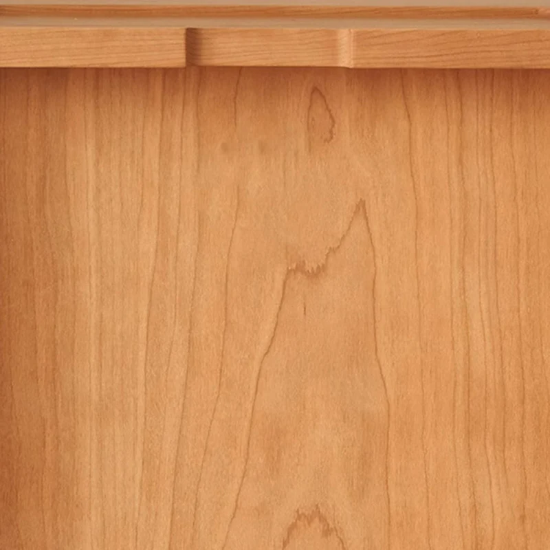 Traditional Vintage Trapezoidal Cherry Wood Nightstand 2-Drawer For Bedroom