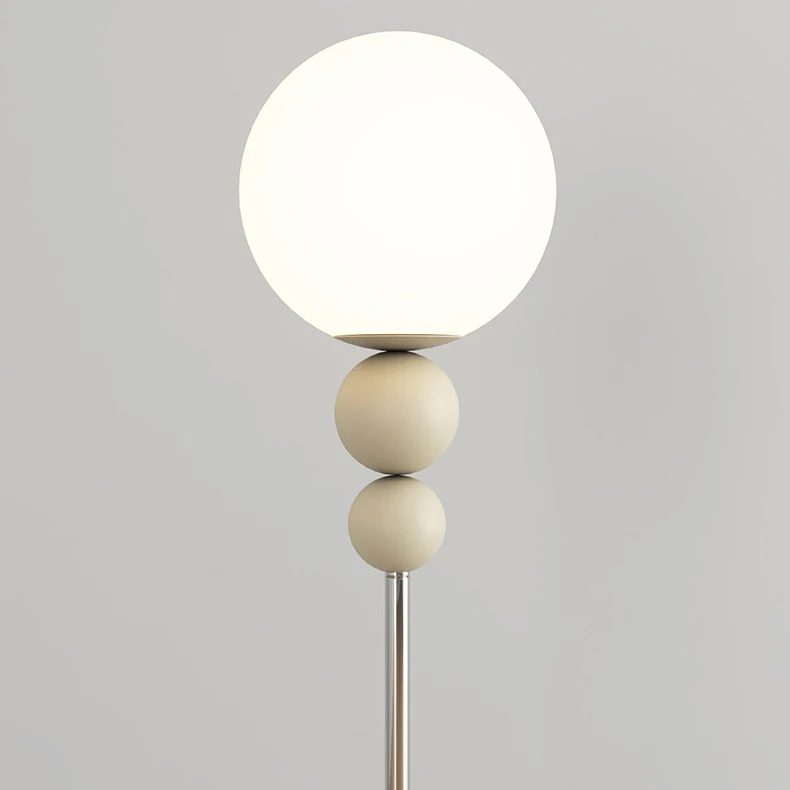 Contemporary Nordic Iron PE Round Ball Shade 1-Light Standing Floor Lamp For Bedroom