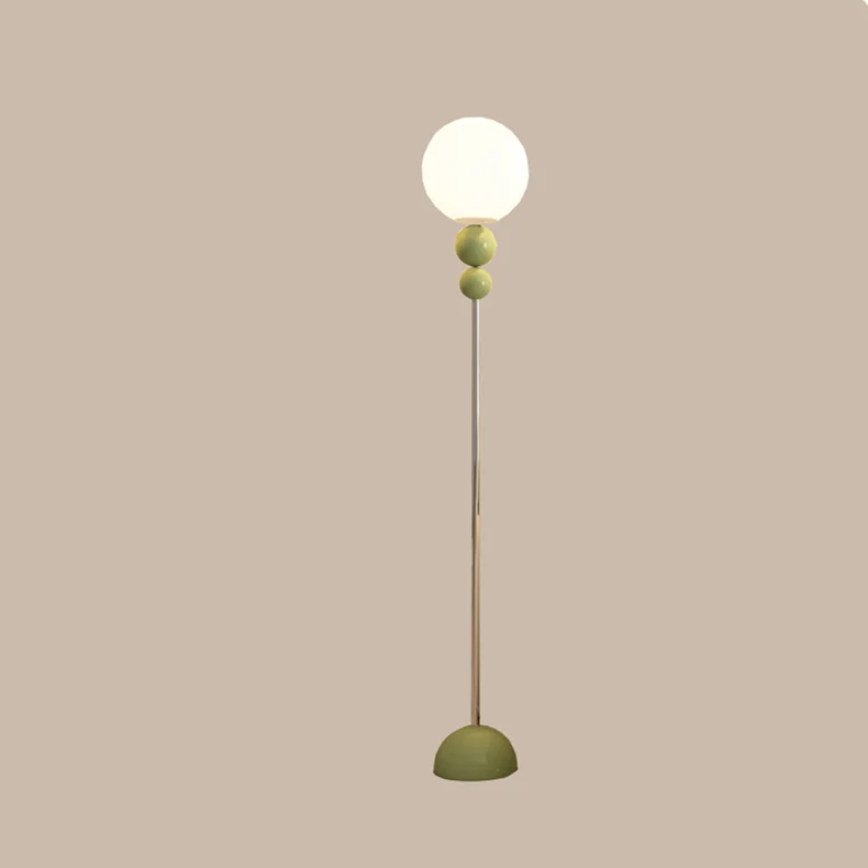 Contemporary Nordic Iron PE Round Ball Shade 1-Light Standing Floor Lamp For Bedroom