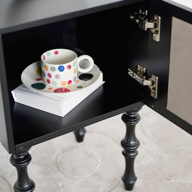 Contemporary Scandinavian Four Leaf Clover Ash Plywood Seashell Nightstand 1 - Cabinet For Bedroom