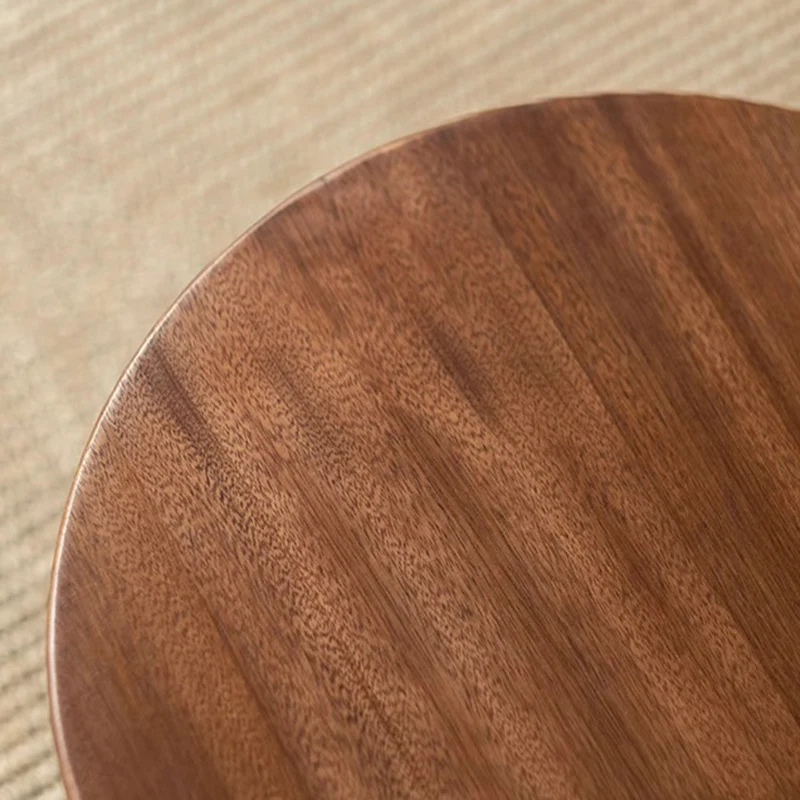 Modern Minimalist Swivel Kids Round Rubberwood Plywood Chair Backrest For Living Room