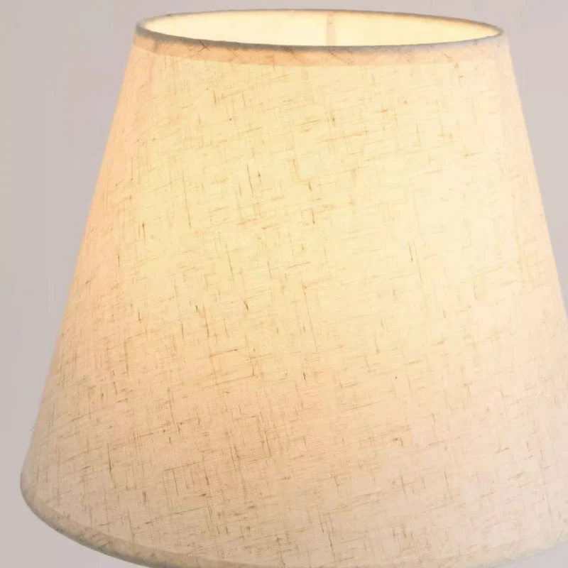 Contemporary Creative Round Teardrop Shape Scalloped Fabric Iron 1-Light Table Lamp For Living Room