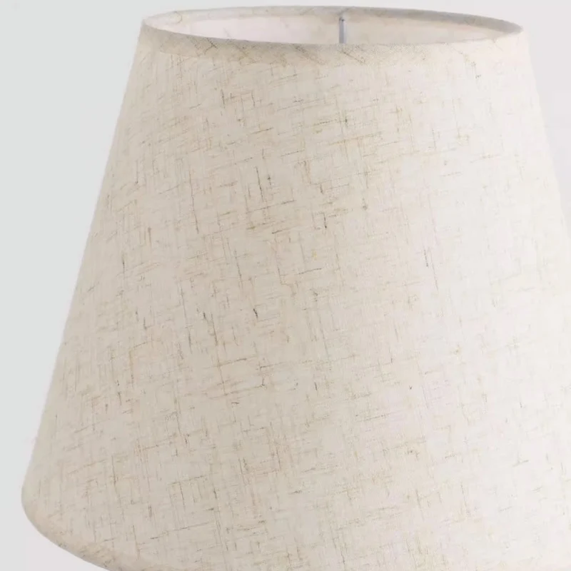 Contemporary Creative Round Teardrop Shape Scalloped Fabric Iron 1-Light Table Lamp For Living Room