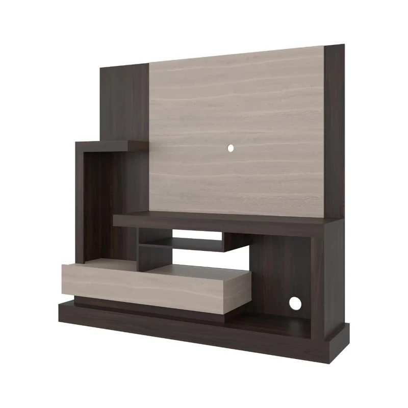 Mesa para TV Draven, Nogal y Bardolino, con Espacio para Televisor de hasta 55 Pulgadas