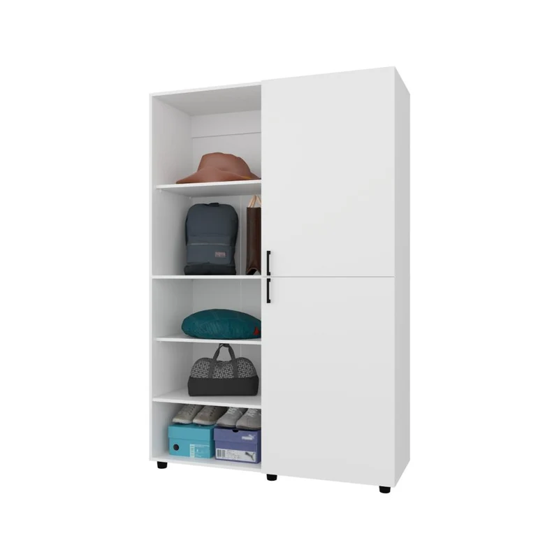 Clóset Econo, Blanco Duqueza, Pequeño con Amplios Espacios para Guardar Ropa ZF