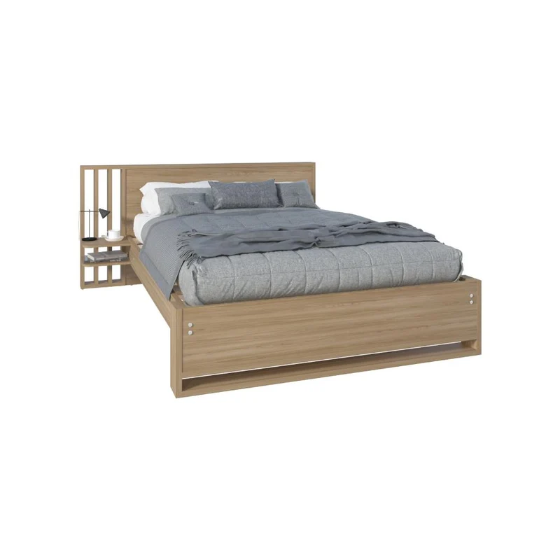 Cama Doble Vanez, Fresno Europeo, con Espaldar Alto Incluyendo Tendida de Tablas