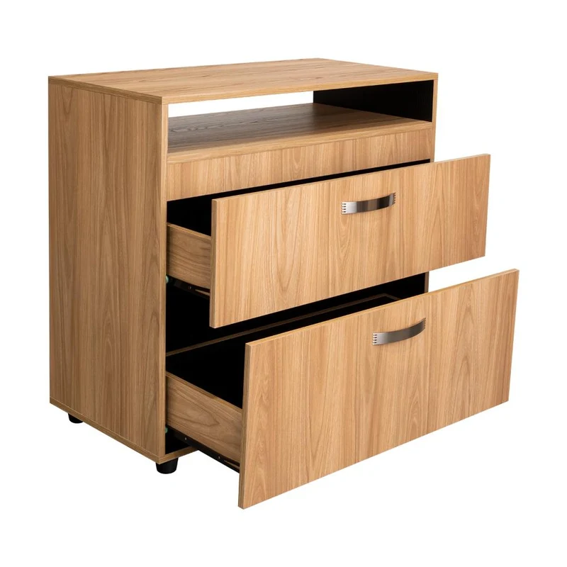Organizador Barin, Fresno Europeo y Wengue, con Compatimentos para Objetos Decorativos