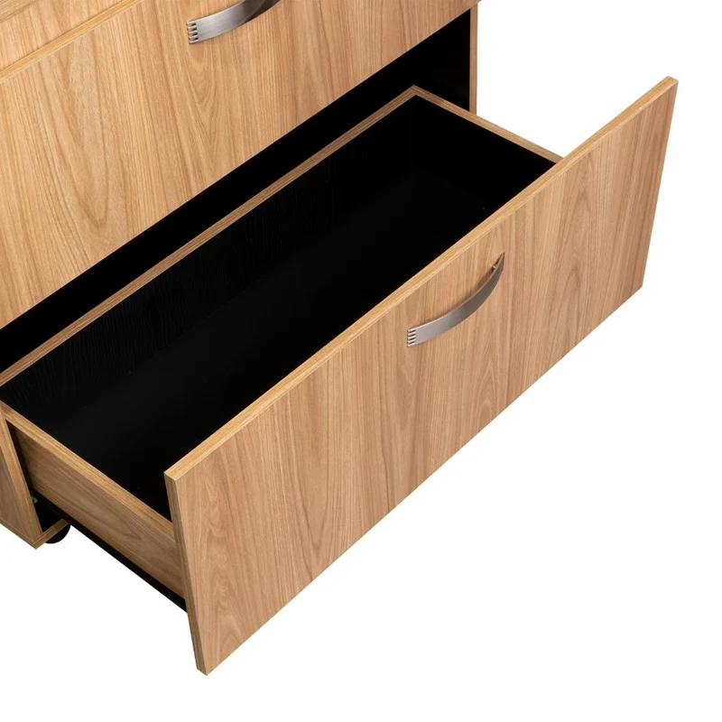 Organizador Barin, Fresno Europeo y Wengue, con Compatimentos para Objetos Decorativos