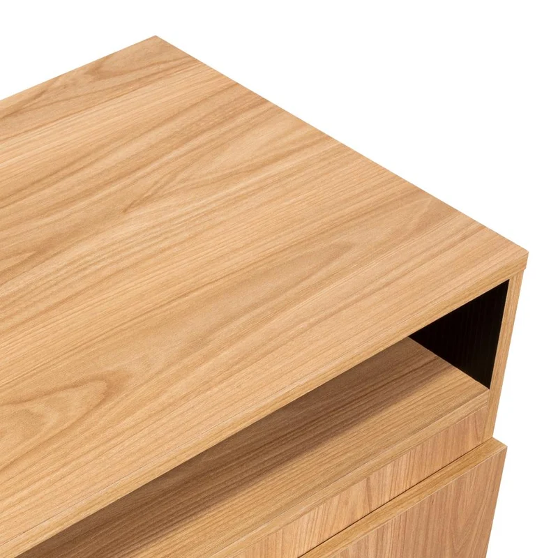 Organizador Barin, Fresno Europeo y Wengue, con Compatimentos para Objetos Decorativos