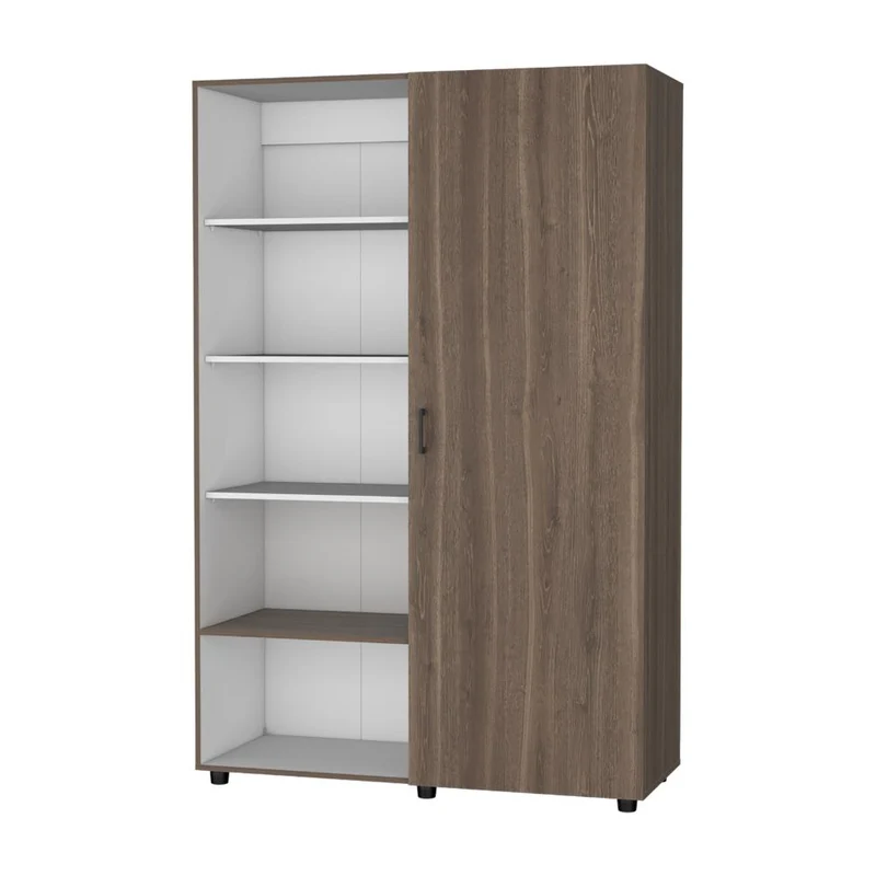 Clóset Eco, Milán y Blanco, Pequeño con Amplios Espacios para Guardar Ropa ZF