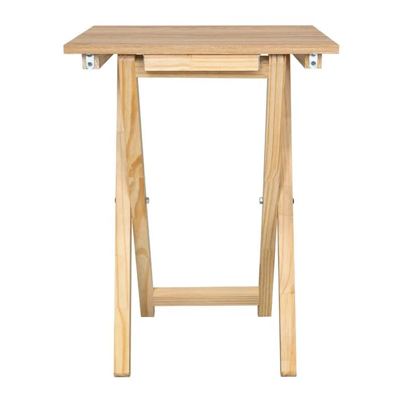 Mesa Auxiliar Plegable, Fresno Europeo, Fácil Ensamble