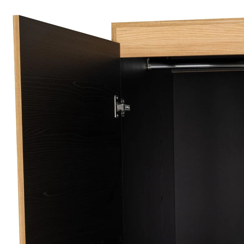 Clóset Bariloche Bombay Eco, Fresno Europeo y Wengue , con Variedad de Entrepaños y Cuatro Puertas Abatibles