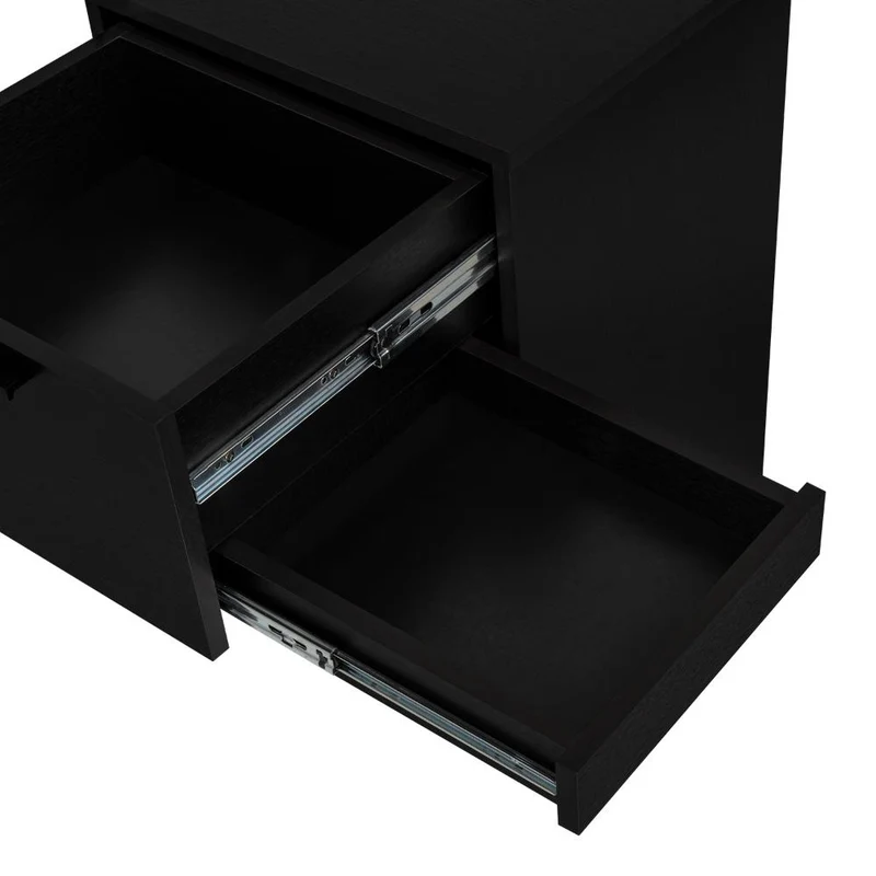 Mesa de Noche Secret, Wengue, con una Puerta y Cajón Secreto