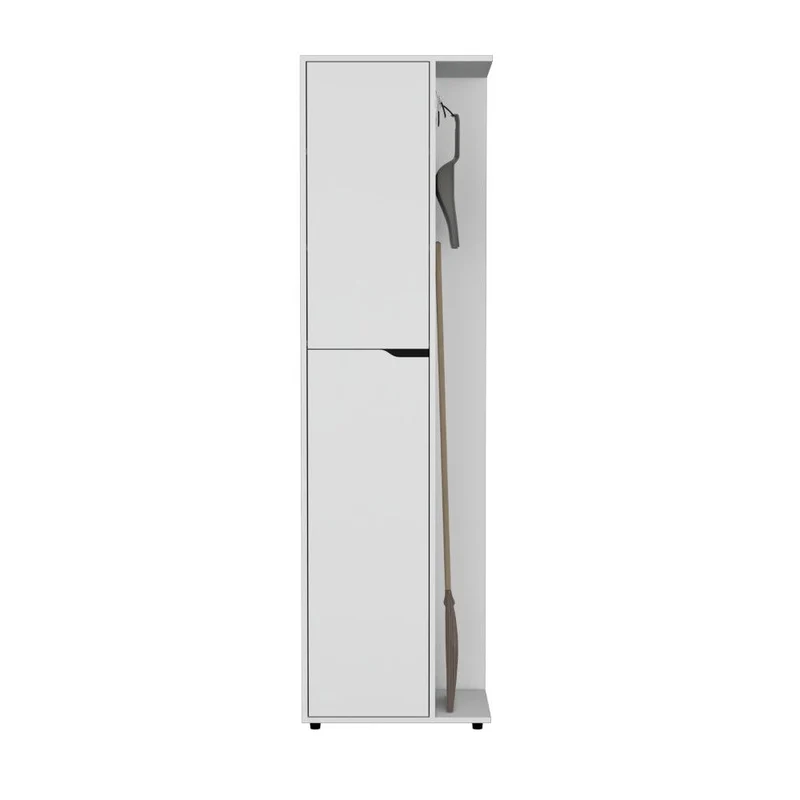 Mueble de Aseo Cruella, Blanco, Incluye Colgador para Escobas ZF