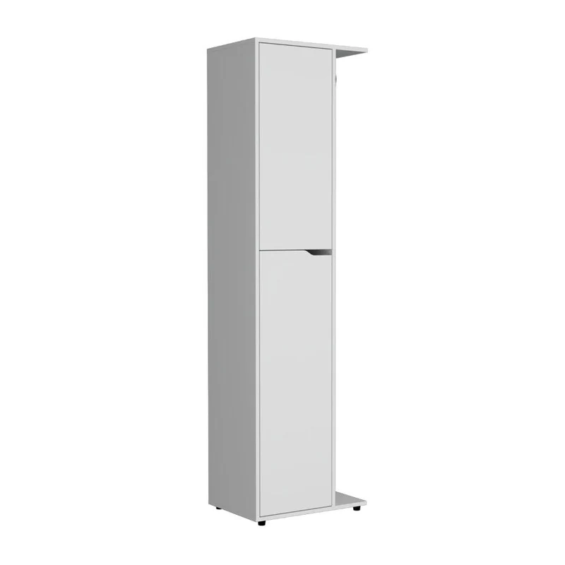 Mueble de Aseo Cruella, Blanco, Incluye Colgador para Escobas ZF