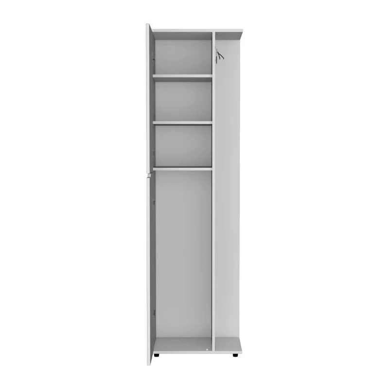 Mueble de Aseo Cruella, Blanco, Incluye Colgador para Escobas ZF