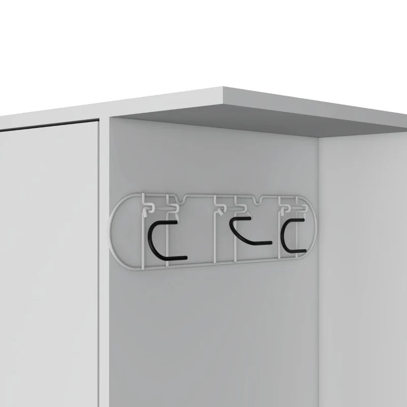 Mueble de Aseo Cruella, Blanco, Incluye Colgador para Escobas ZF