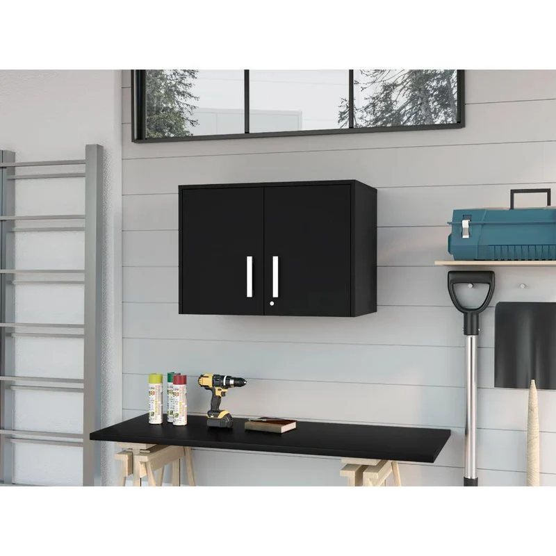 Gabinete Multiusos Sándalo, Wengue, con Cerradura y Llave para Puerta