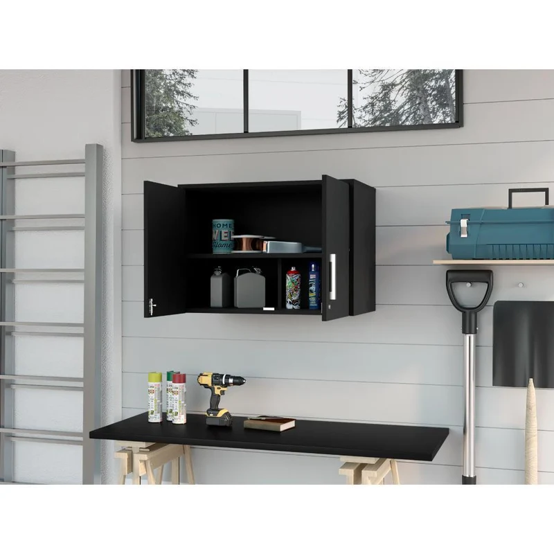 Gabinete Multiusos Sándalo, Wengue, con Cerradura y Llave para Puerta