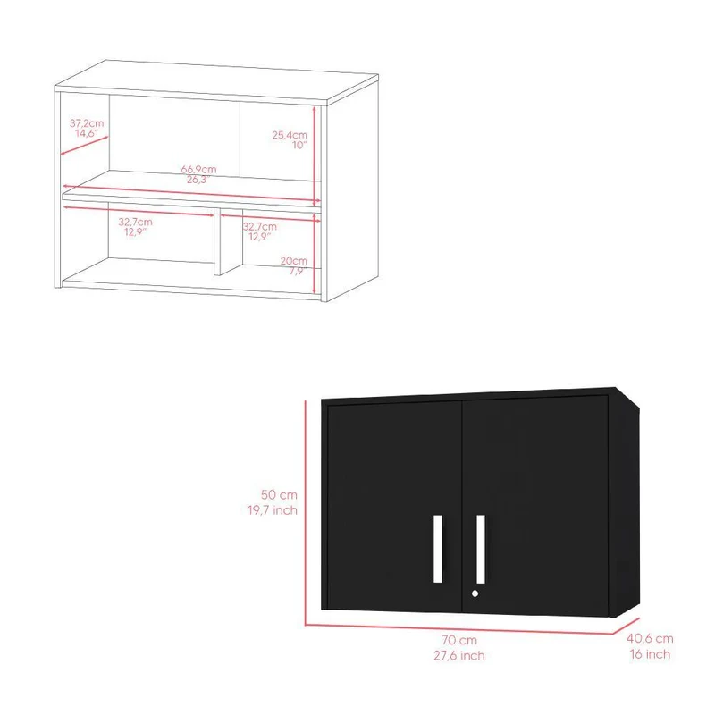 Gabinete Multiusos Sándalo, Wengue, con Cerradura y Llave para Puerta