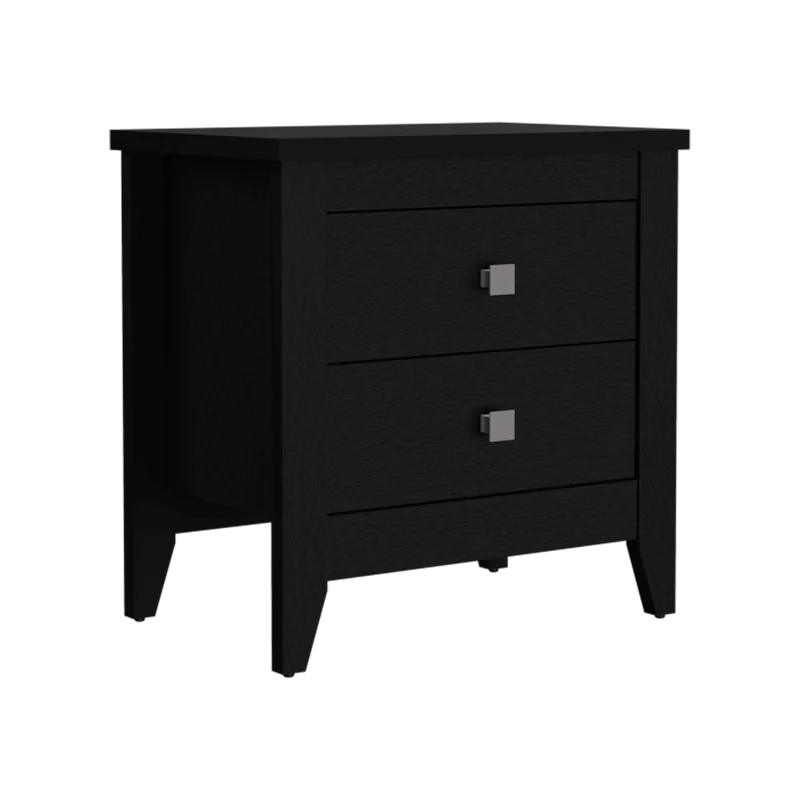 Mesa de Noche Dalot, Wengue, con Cajones y Diseño Moderno ZF