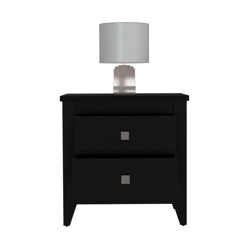 Mesa de Noche Dalot, Wengue, con Cajones y Diseño Moderno ZF