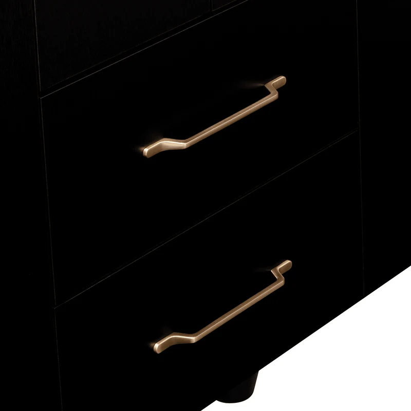 Clóset Golden, Wengue y Dorado, Variedad de Entrepaños y Seis Puertas Abatibles
