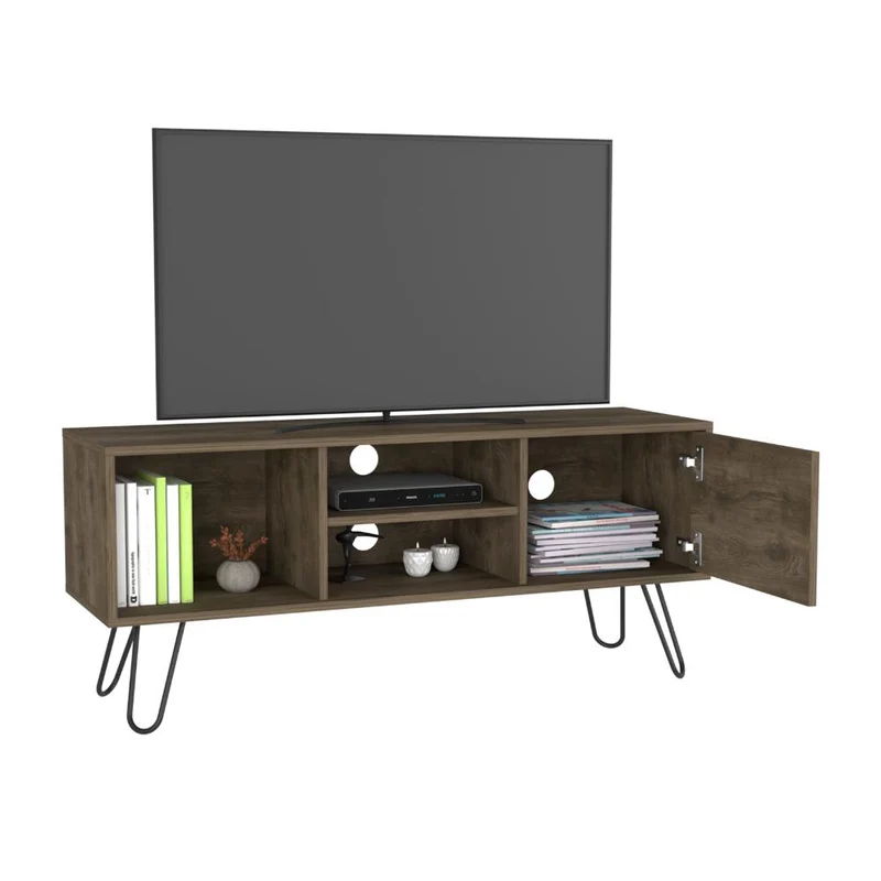 Mesa para TV Rony, Avellana, con Espacio para Televisor de hasta 50 Pulgadas