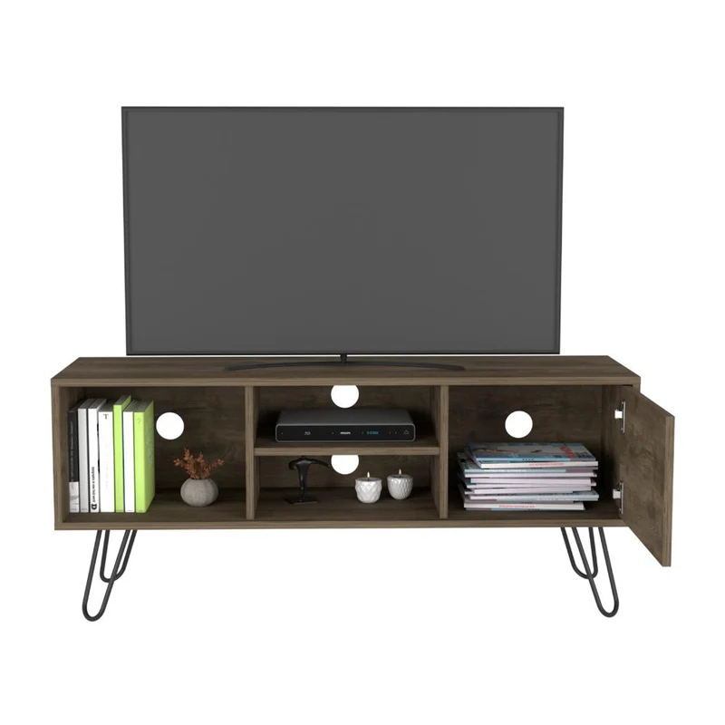 Mesa para TV Rony, Avellana, con Espacio para Televisor de hasta 50 Pulgadas