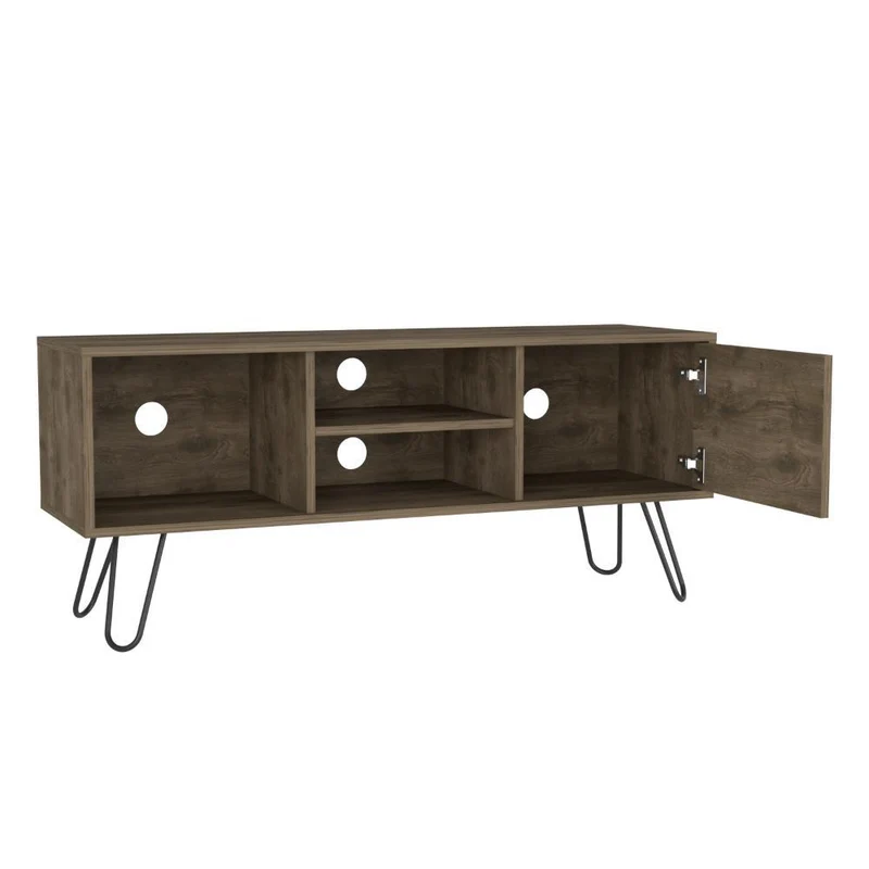 Mesa para TV Rony, Avellana, con Espacio para Televisor de hasta 50 Pulgadas