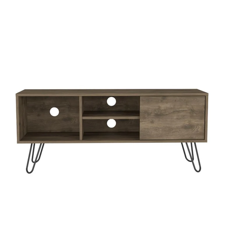 Mesa para TV Rony, Avellana, con Espacio para Televisor de hasta 50 Pulgadas