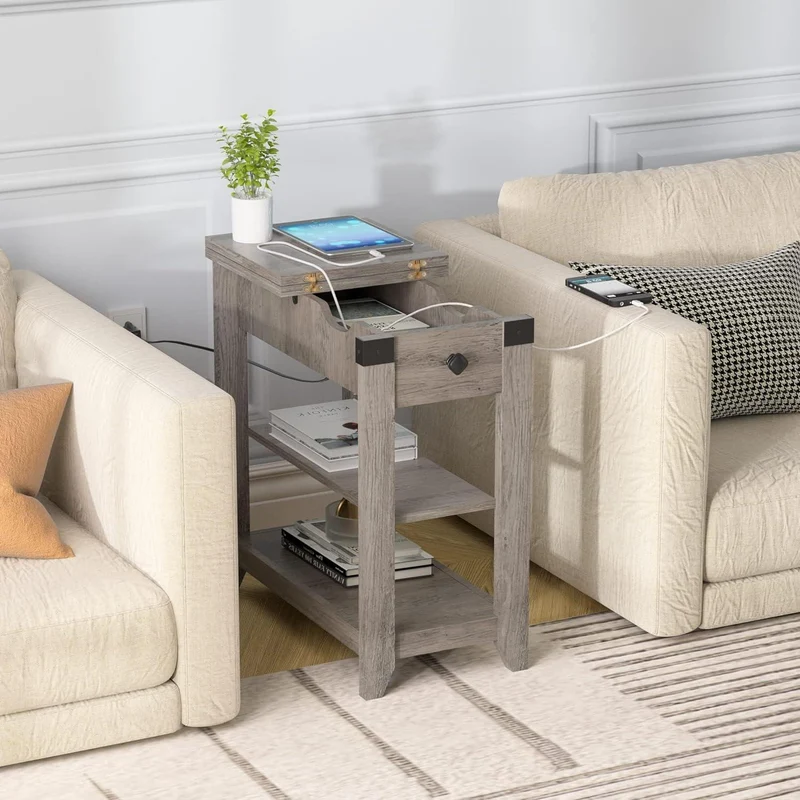 Narrow End Tables Farmhouse Nightstands