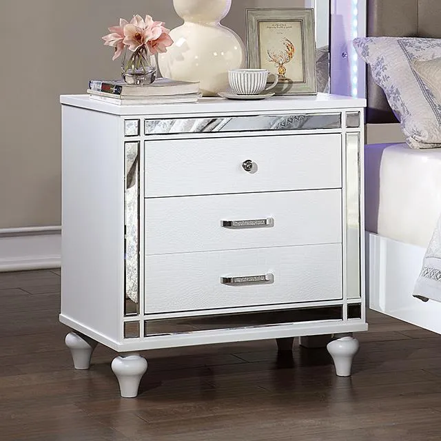Furniture of America Brachium CM7977WH-N Night Stand