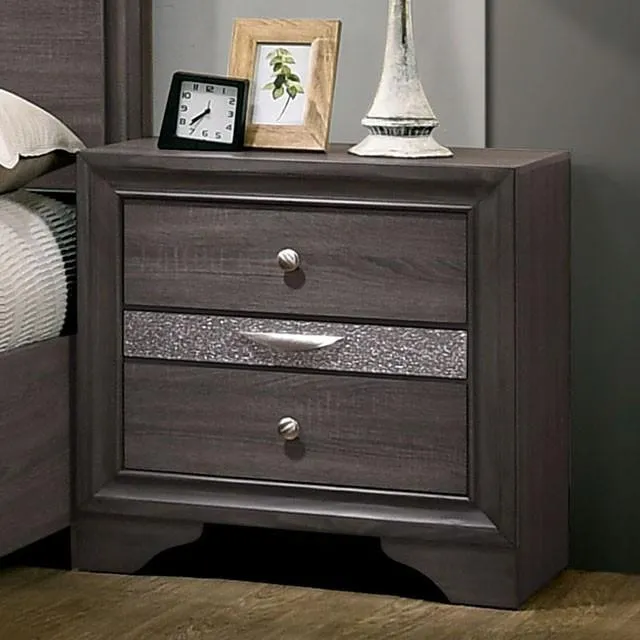 Furniture of America Chrissy CM7552GY-N Night Stand
