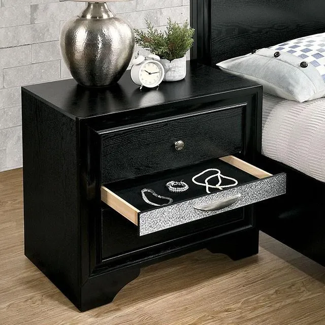 Furniture of America Chrissy CM7552BK-N Night Stand
