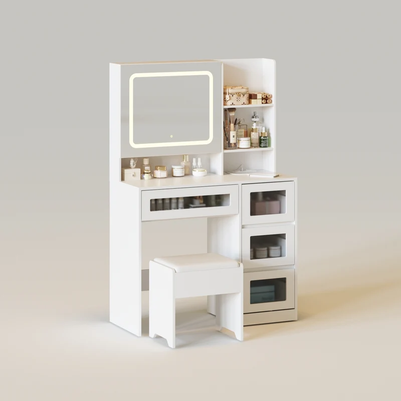 Vanity Desk Set Dressing Table with 4 Drawers