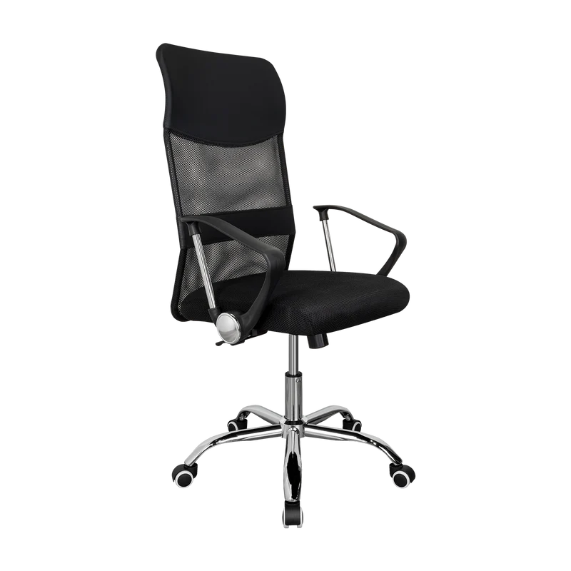Silla Oficina X-50B, Wengue, con Cómodo Espaldar y Rodachines