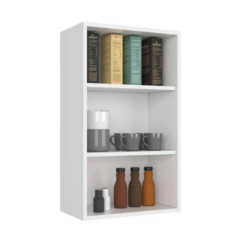 Complemento Gabinete Superior Dibala, Blanco Perla, Cuenta con 3 Entrepaños